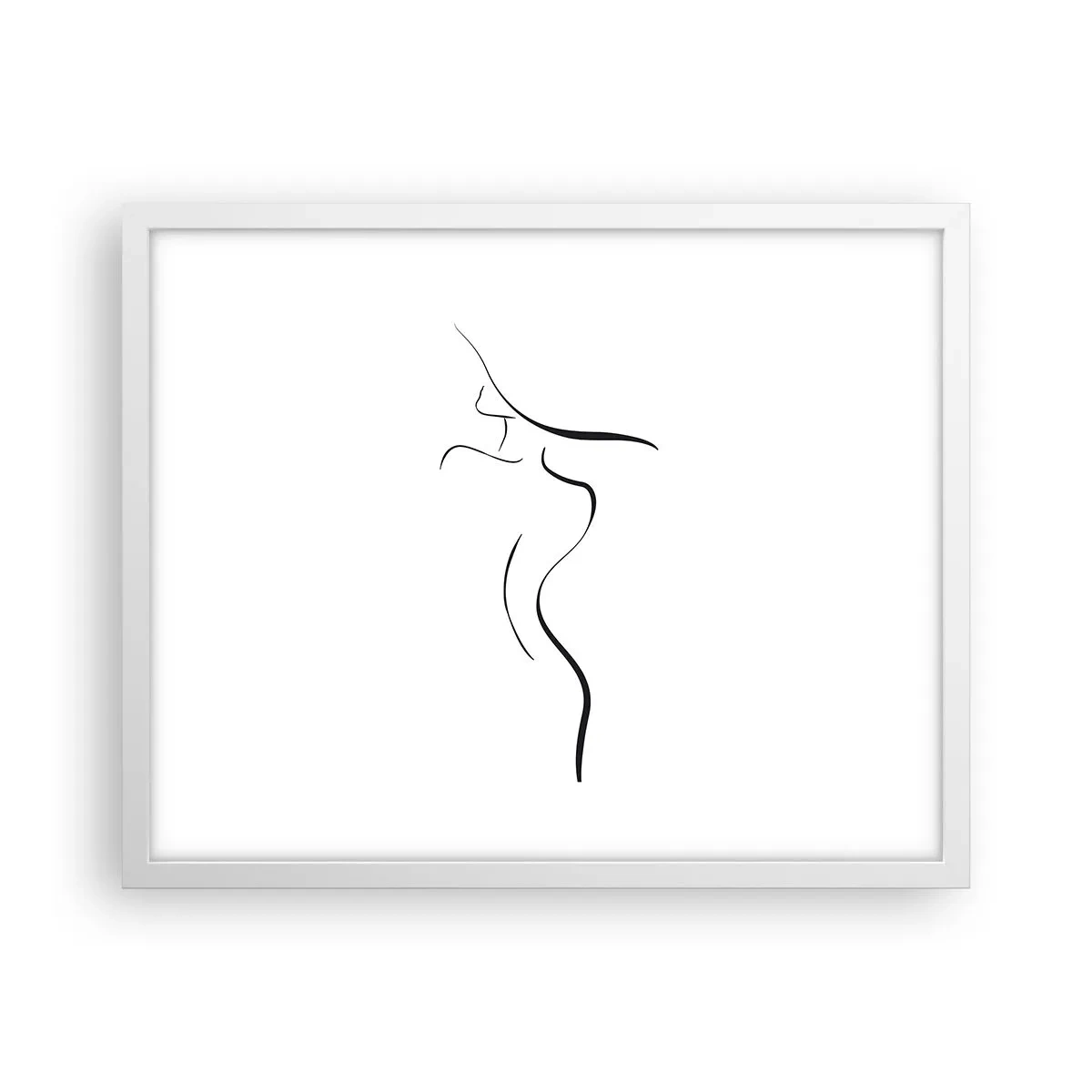 Affisch i vit ram - Svårfångad som en våg - 50x40 cm