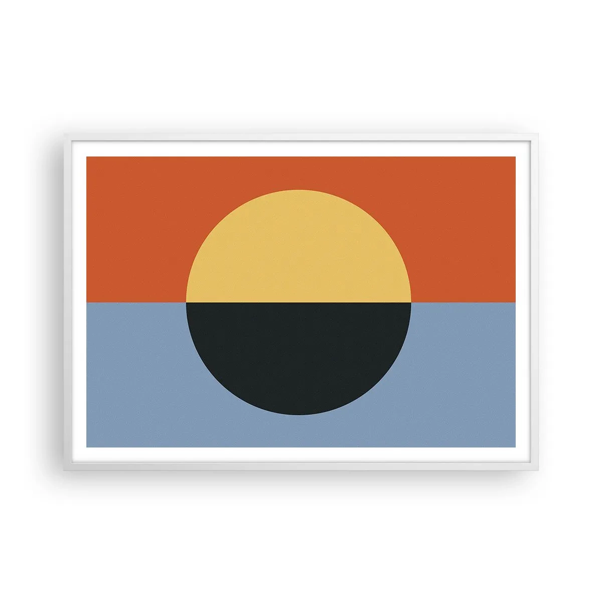 Affisch i vit ram - Komposition av värme och kyla - 100x70 cm