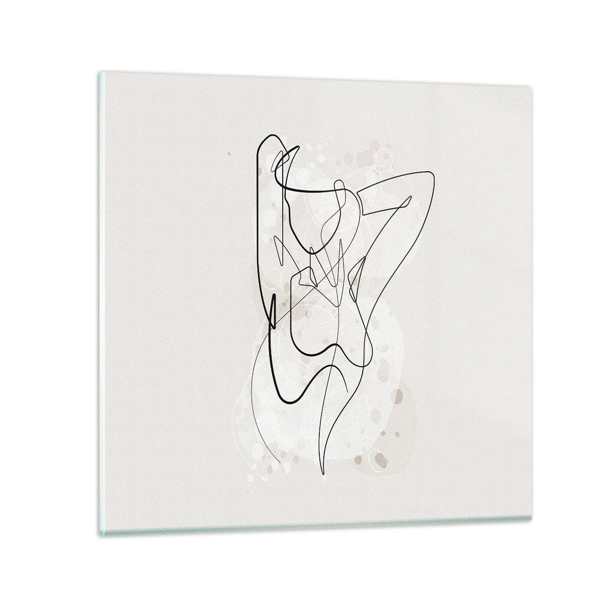 Glastavla - Bild på glas - Konsten att förföra - 40x40 cm