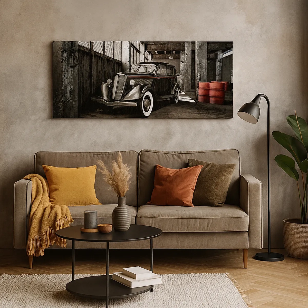 Canvastavla - Bild på duk - 30-talets tidlösa elegans. - 30x30 cm