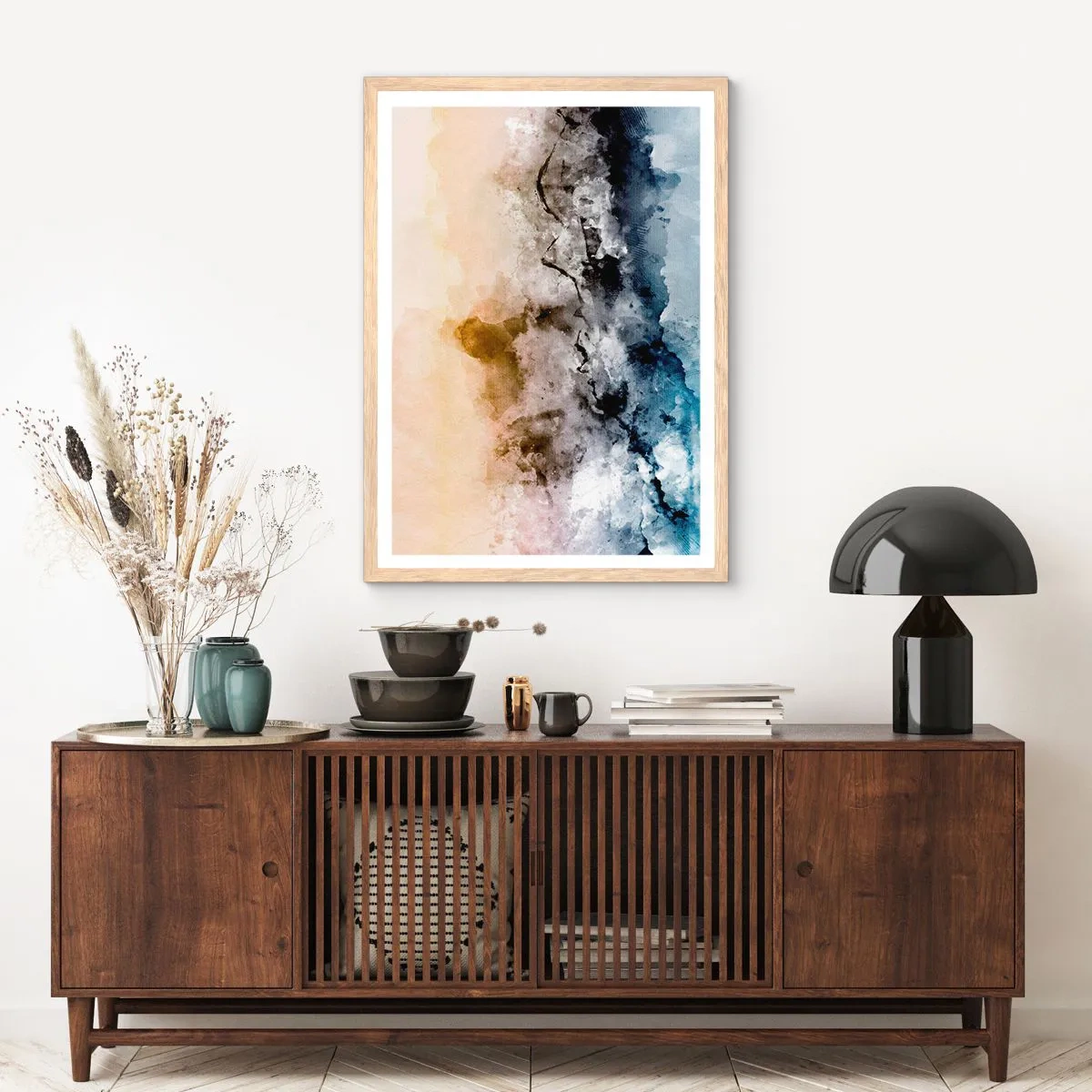 Affisch i ram av ljusek - Dränkta i dimman - 61x91 cm