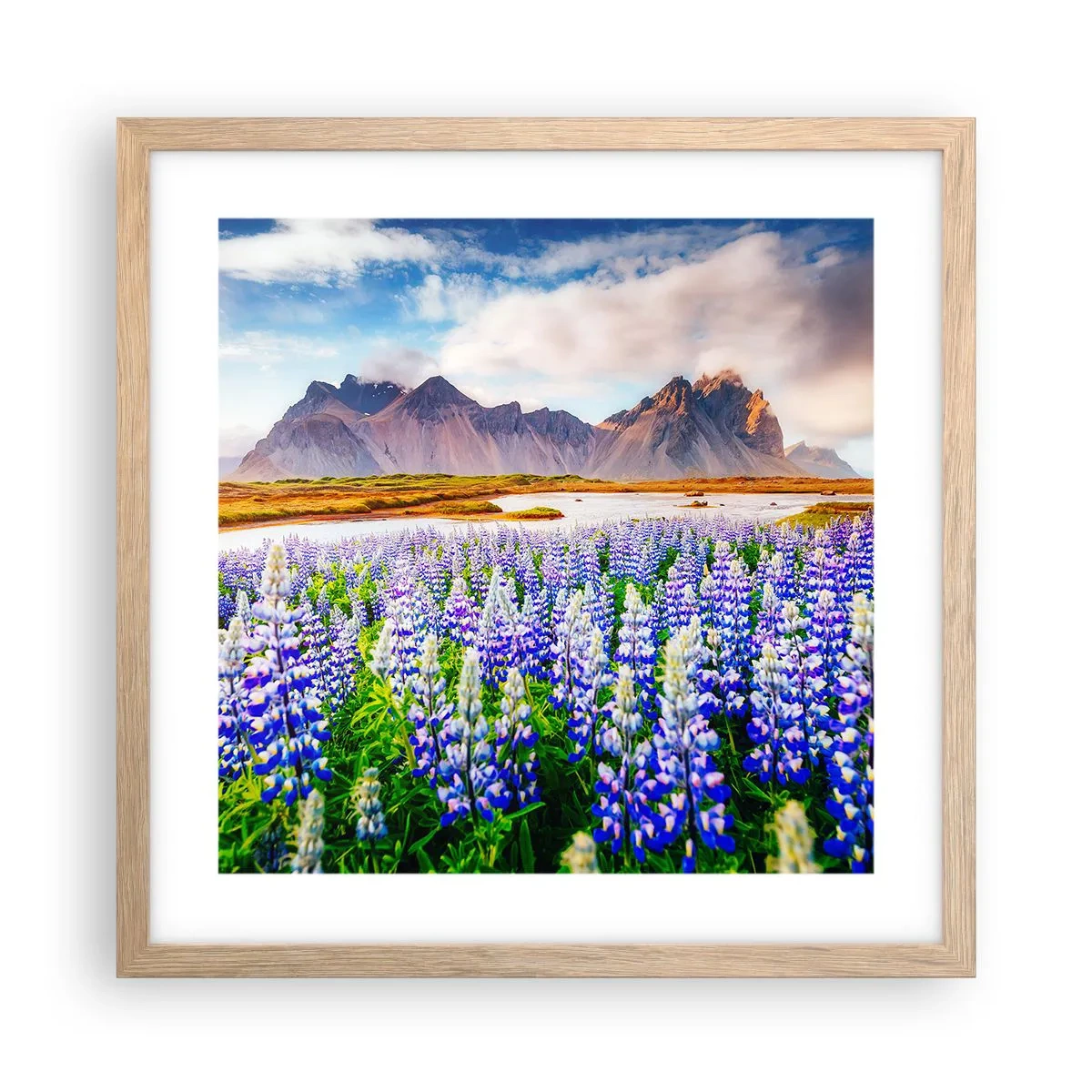 Affisch i ram av ljusek - Styrka och stränghet bredvid mildhet - 40x40 cm