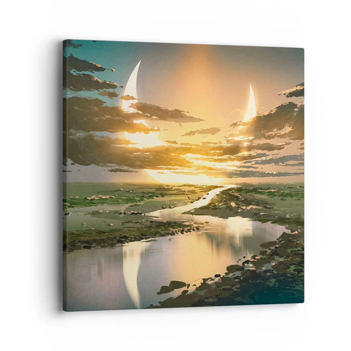 Canvastavla - Bild på duk - Någonstans i en avlägsen galax - 40x40 cm