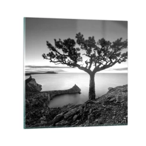 Glastavla - Bild på glas - Ro enda fram till horisonten - 40x40 cm