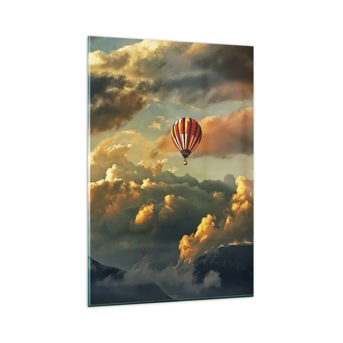 Glastavla - Bild på glas - Jag flyger för jag vill - 80x120 cm