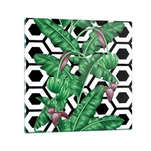 Glastavla - Bild på glas - Symmetrisk komposition från naturen - 30x30 cm