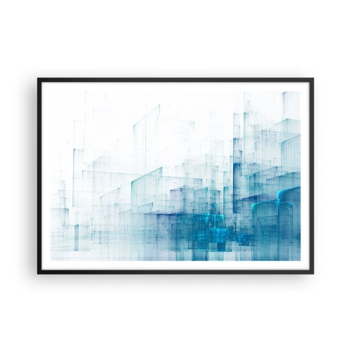 Affisch i svart ram - Hur utrymmet blev till - 100x70 cm