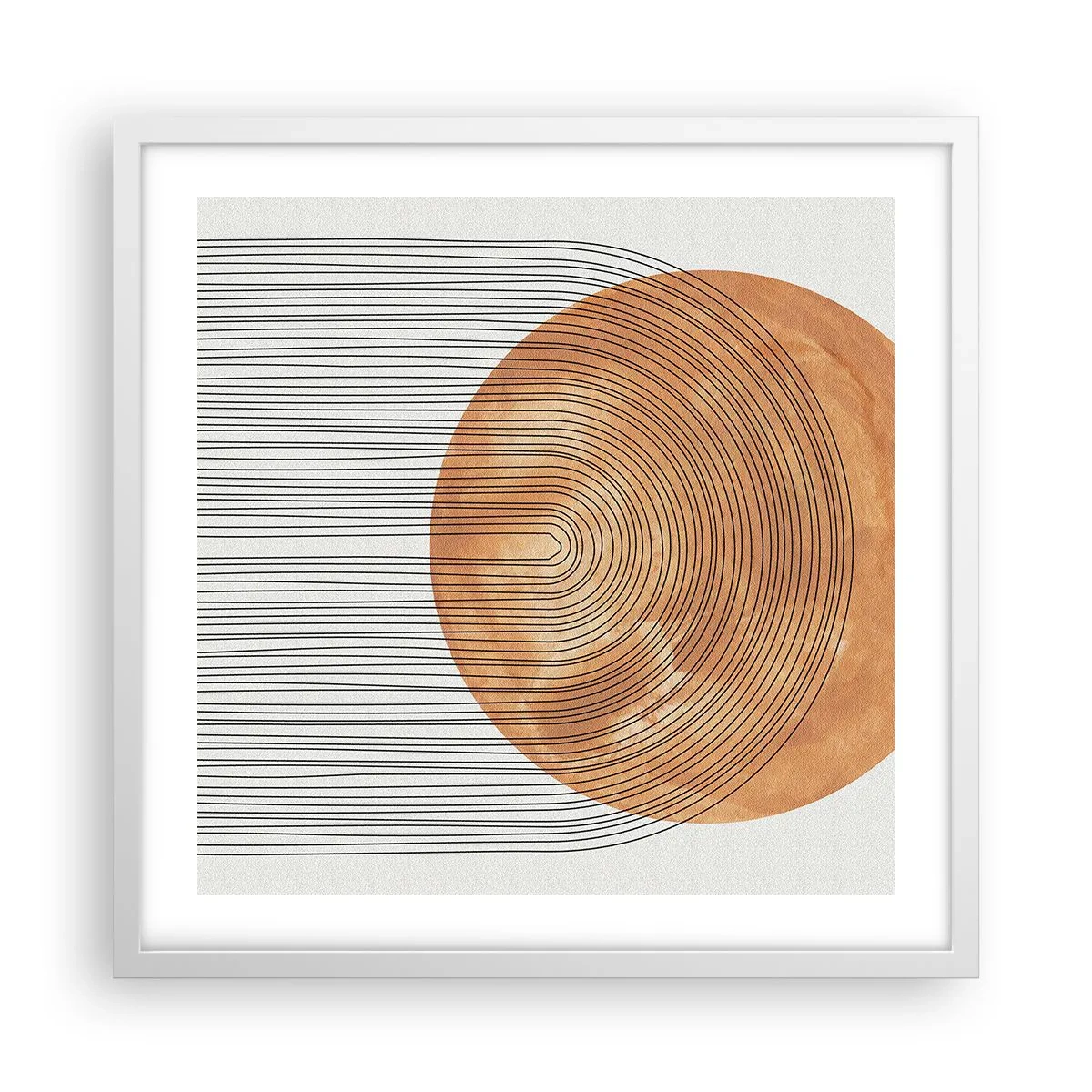 Affisch i vit ram - En solig komposition - 50x50 cm