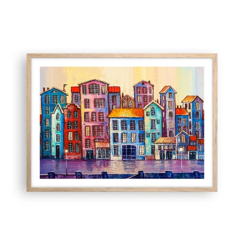 Affisch i ram av ljusek - En sagostad - 70x50 cm