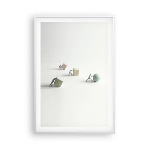 Affisch i vit ram - Livet leker - 61x91 cm