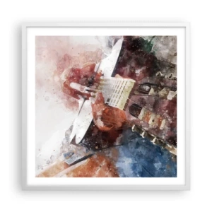 Affisch i vit ram - Vad tycker du om det? - 60x60 cm