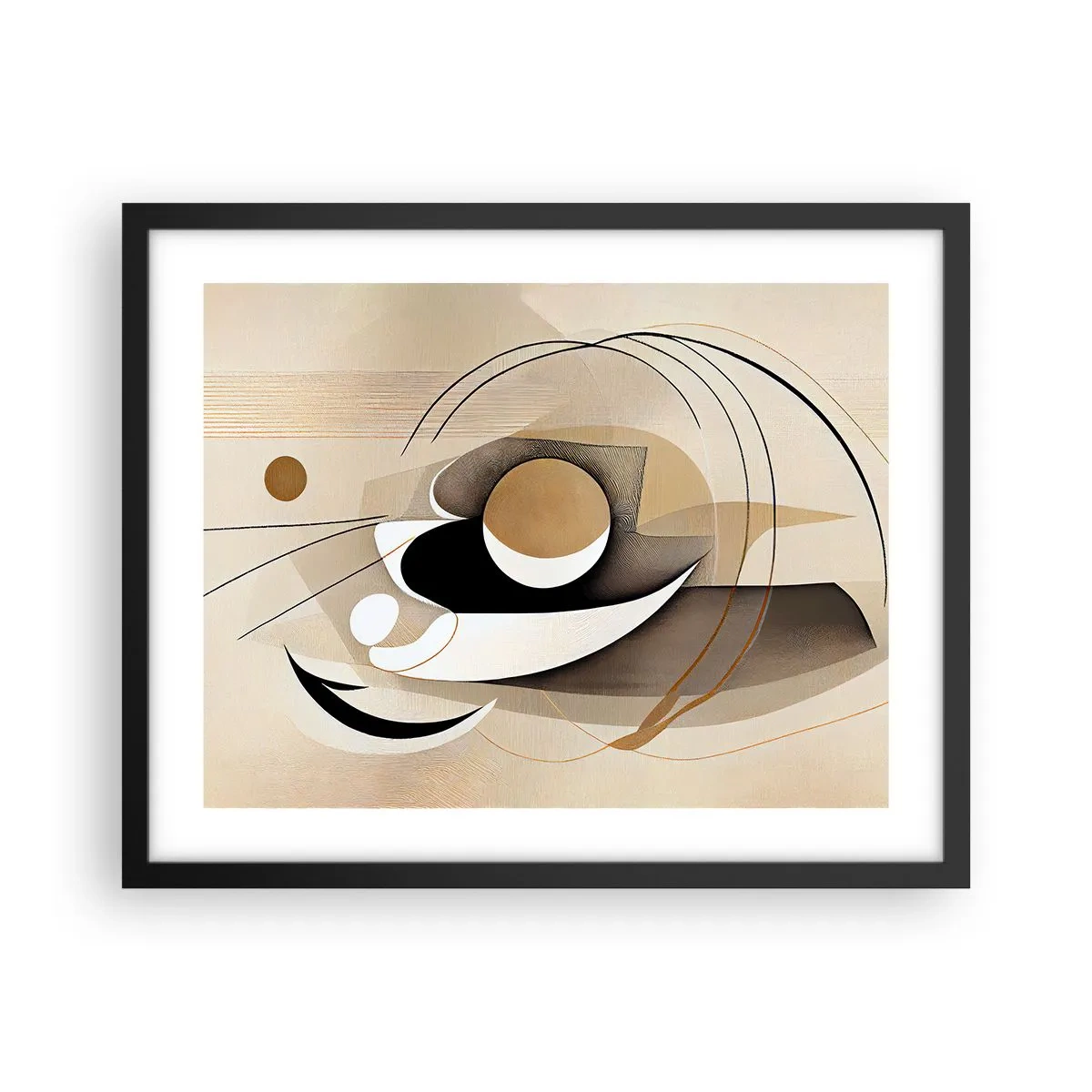 Affisch i svart ram - Komposition: essensen av saker och ting - 50x40 cm