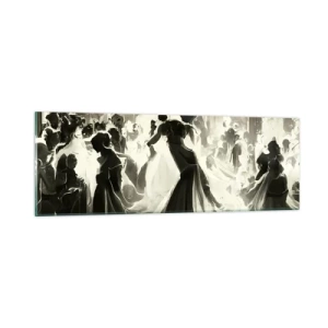 Glastavla - Bild på glas - Stor maskerad - 90x30 cm