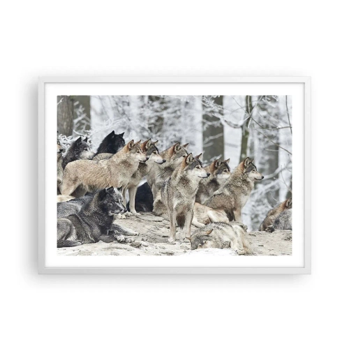 Affisch i vit ram - Familj och vänner - 70x50 cm