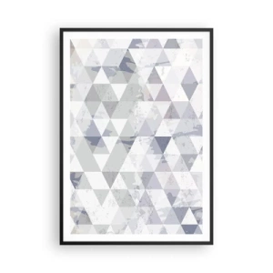 Affisch i svart ram - Trianglar - 70x100 cm