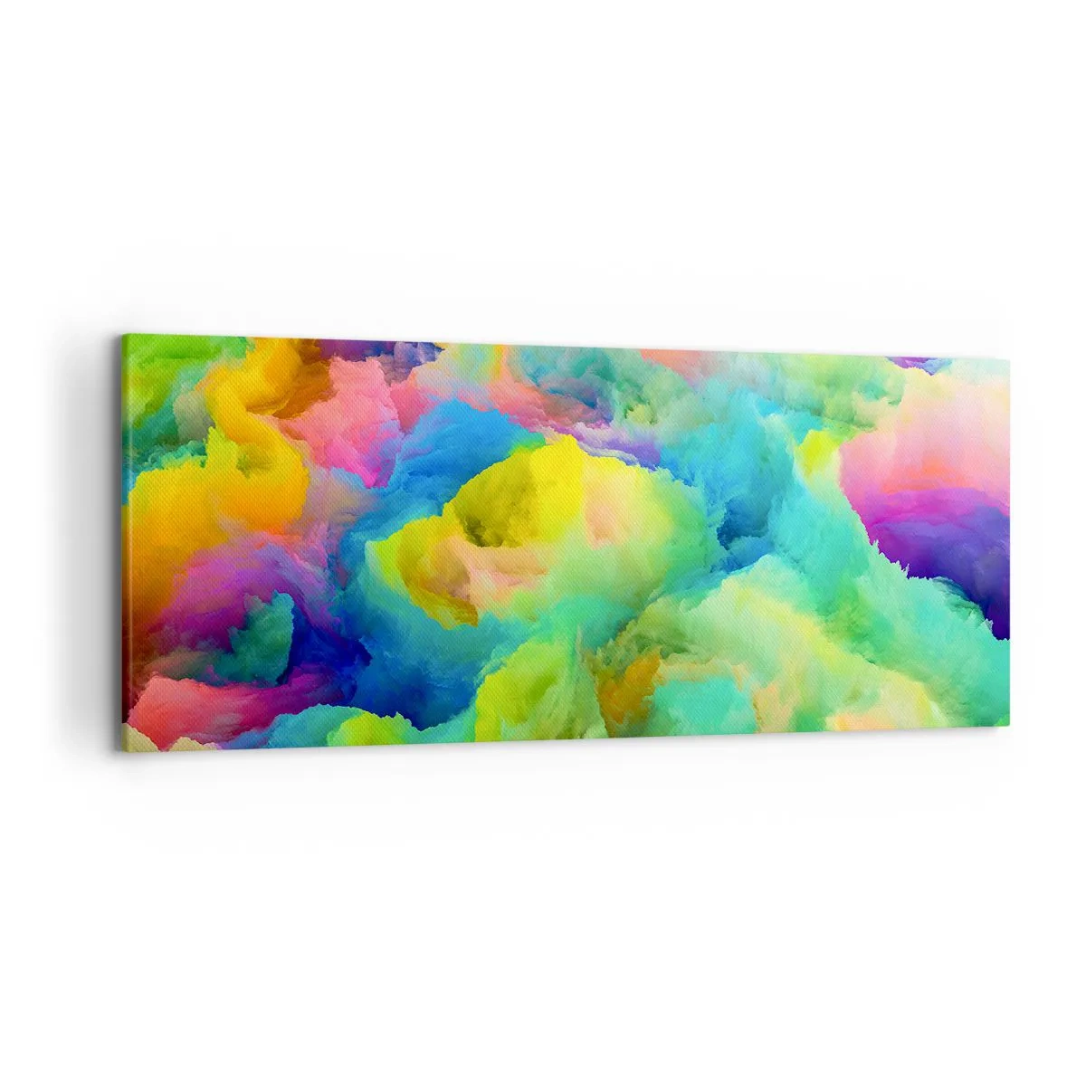 Canvastavla - Bild på duk - Regnbågsdun - 120x50 cm