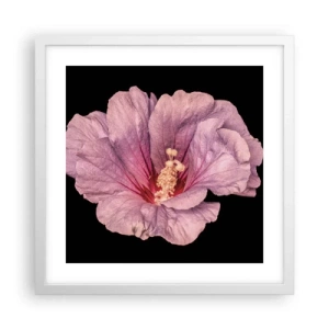 Affisch i vit ram - Rakt till hjärtat - 40x40 cm