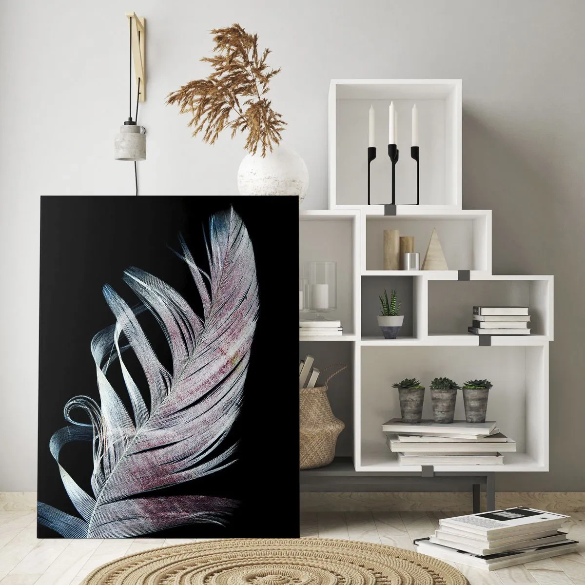 Glastavla - Bild på glas - Tänk på smekning - 80x120 cm