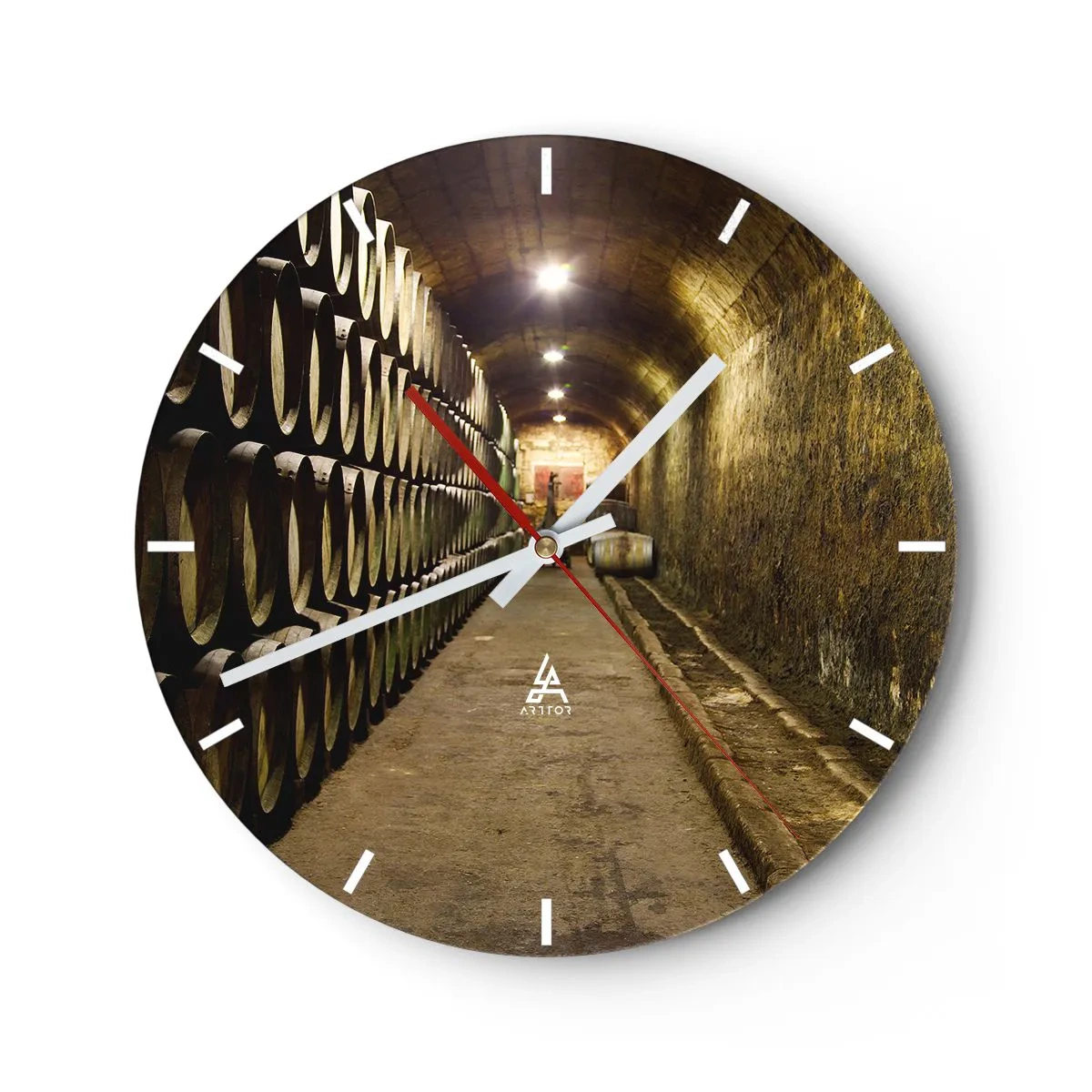 Väggklocka - Klocka på glas - Det är bra att kunna ligga - 40x40 cm