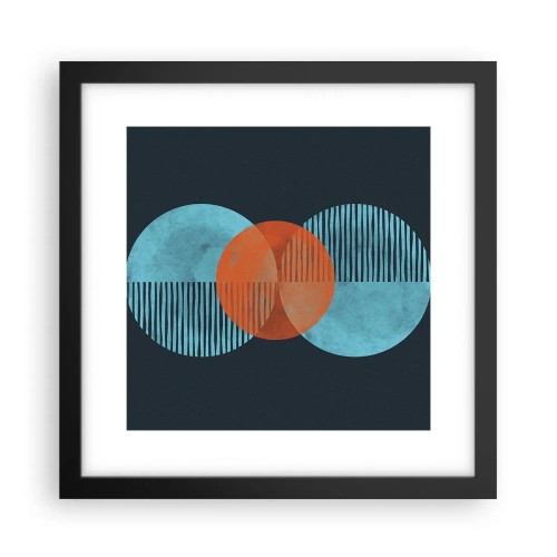 Affisch i svart ram - Symmetrisk komposition - 30x30 cm