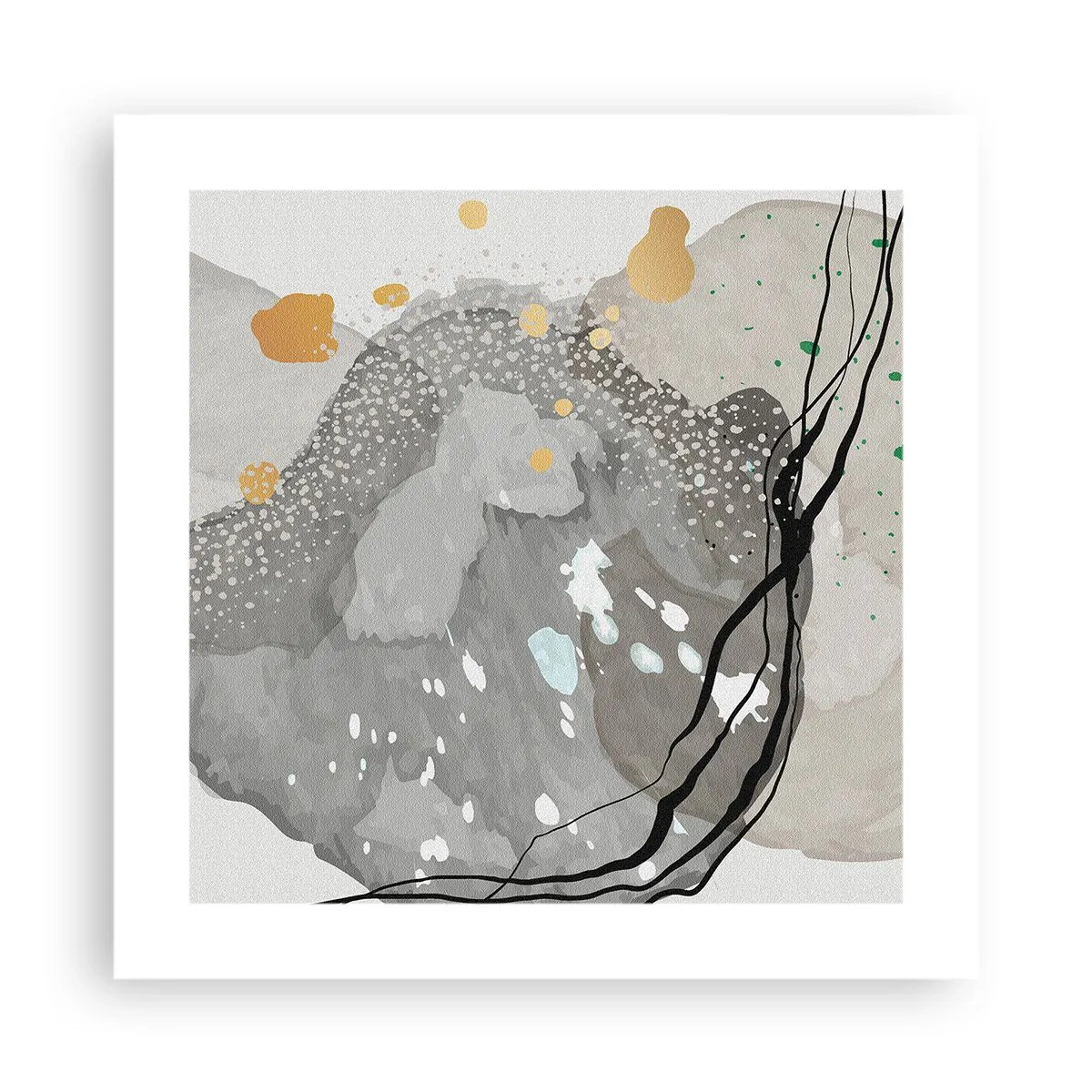 Affisch - Organisk komposition - 40x40 cm