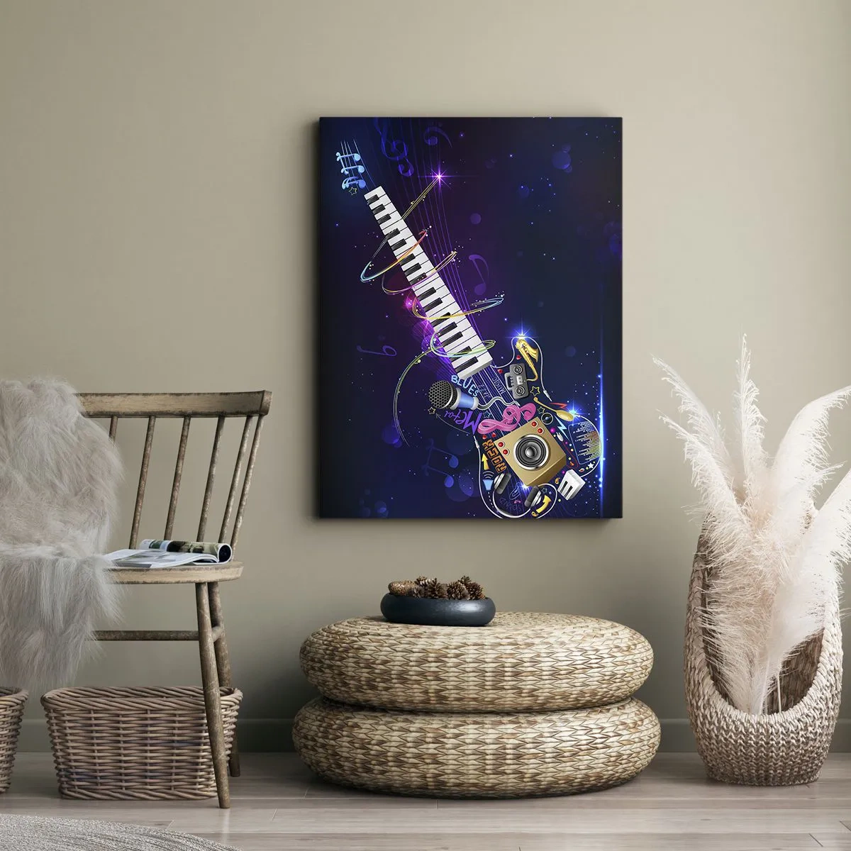 Canvastavla - Bild på duk - Allt väl - 45x80 cm