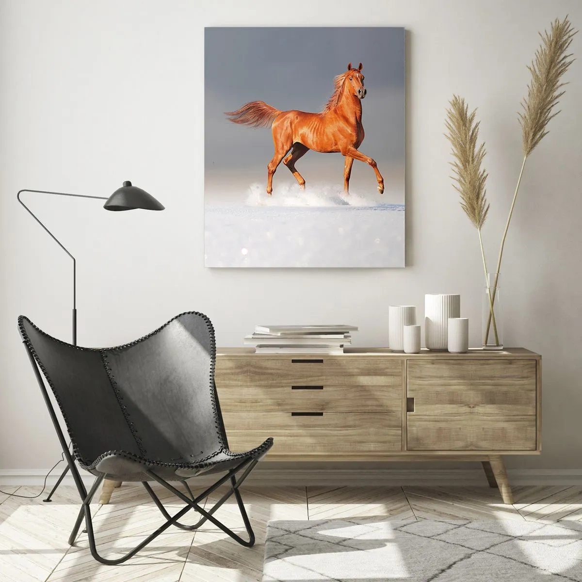Glastavla - Bild på glas - Dansande grace - 50x70 cm