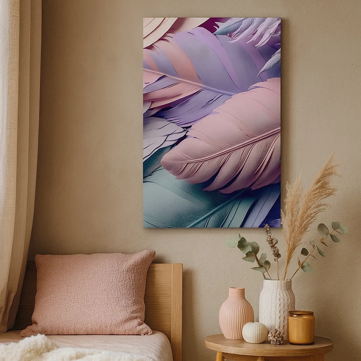 Canvastavla - Bild på duk - Fågelstil - 50x70 cm