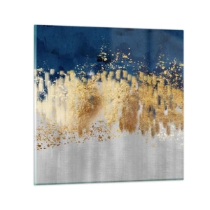 Glastavla - Bild på glas - Modern komposition med blixt - 70x70 cm