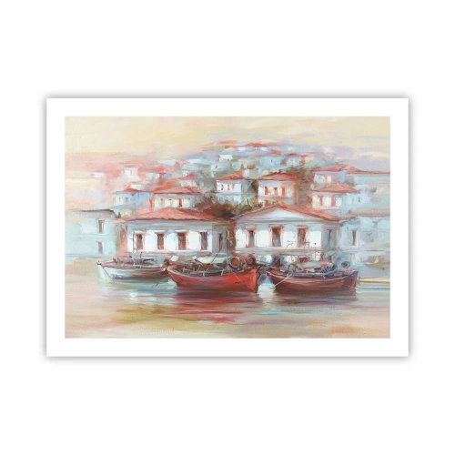 Affisch - Lycklig stad - 70x50 cm