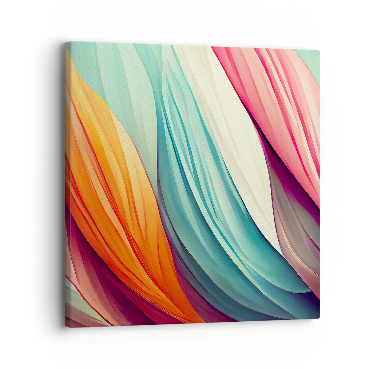 Canvastavla - Bild på duk - Regnbågsväv - 30x30 cm
