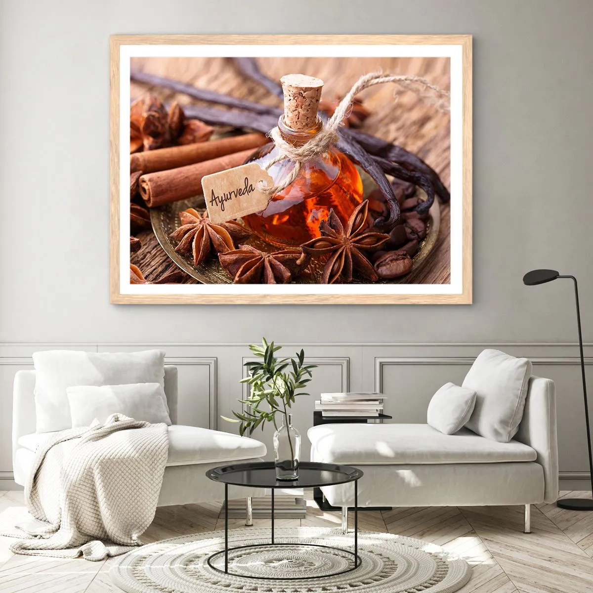 Affisch i ram av ljusek - Mot kroppens och själens enighet - 100x70 cm
