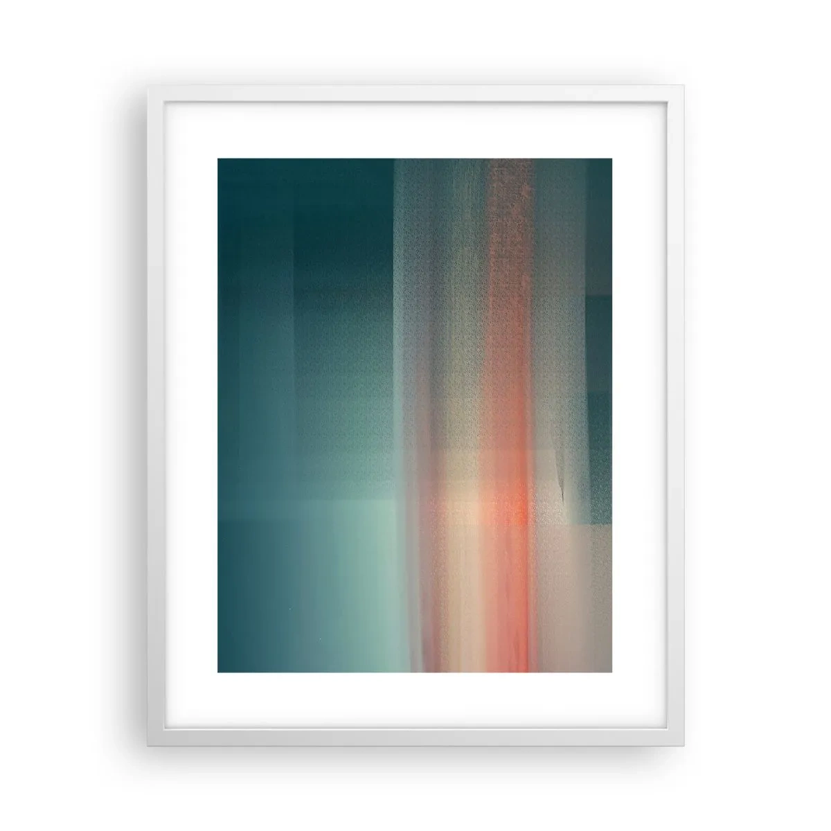Affisch i vit ram - Abstraktion: ljusvågor - 40x50 cm