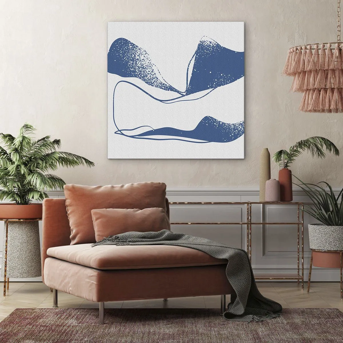 Canvastavla - Bild på duk - Bevingad abstraktion - 50x50 cm