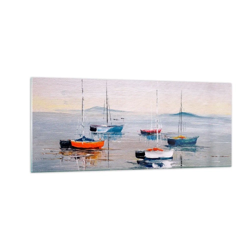 Glastavla - Bild på glas - En välförtjänt vila - 100x40 cm