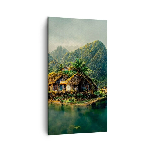 Canvastavla - Bild på duk - Tropiskt paradis - 45x80 cm