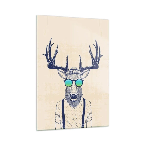 Glastavla - Bild på glas - Och vem väntade du på? - 50x70 cm