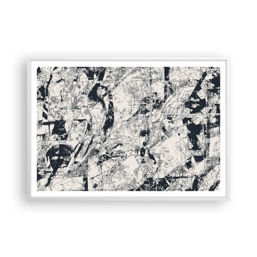Affisch i vit ram - Motsatsernas interpenetration - 100x70 cm