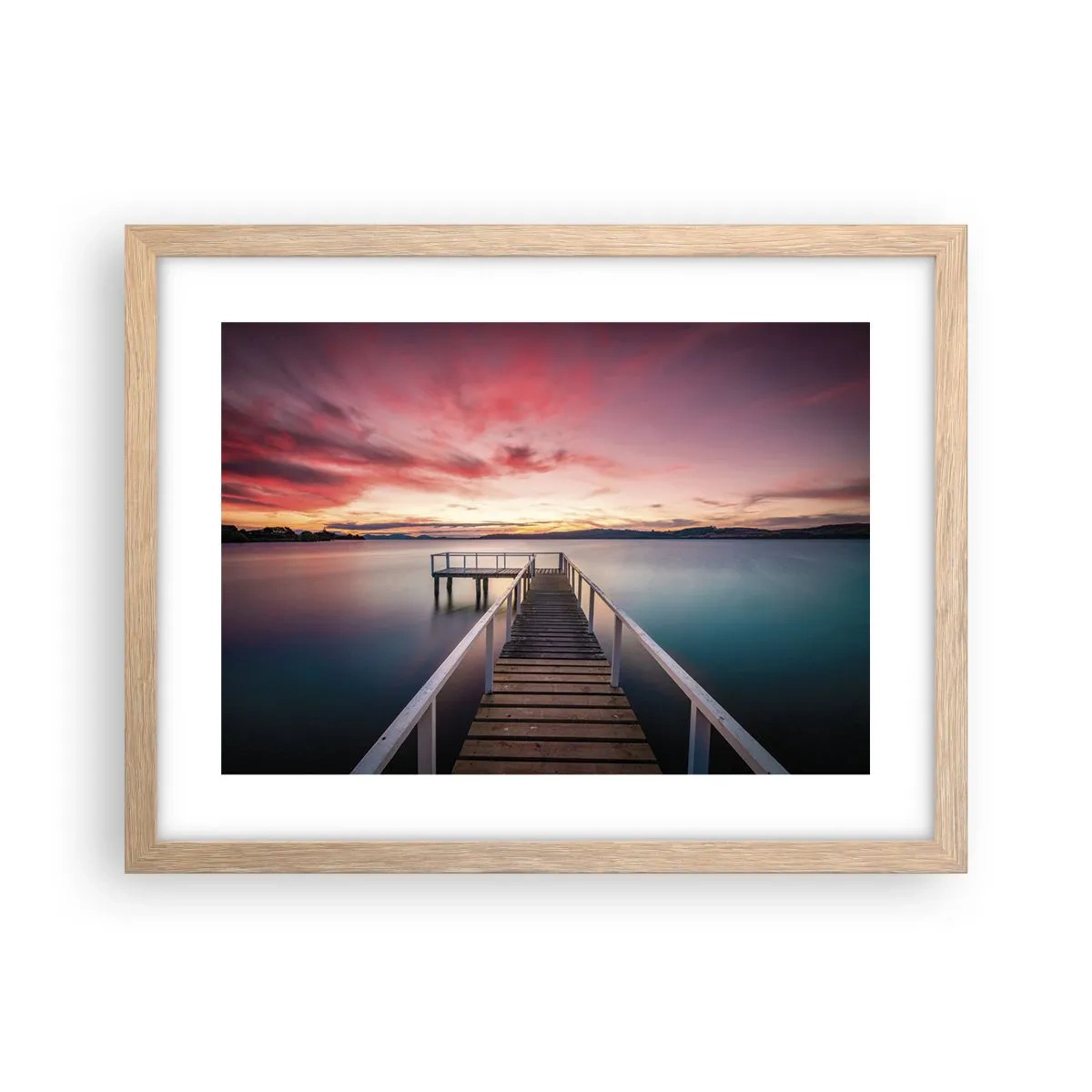 Affisch i ram av ljusek - Kvällens milda låga - 40x30 cm