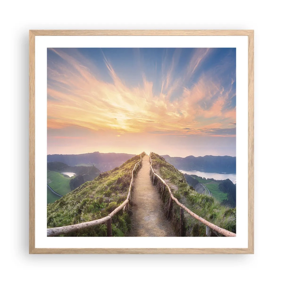 Affisch i ram av ljusek - Nära himlen - 60x60 cm