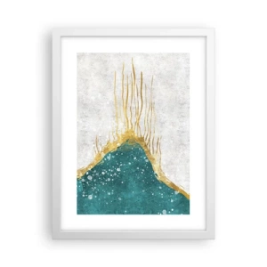 Affisch i vit ram - Gyllene tidvatten - 30x40 cm