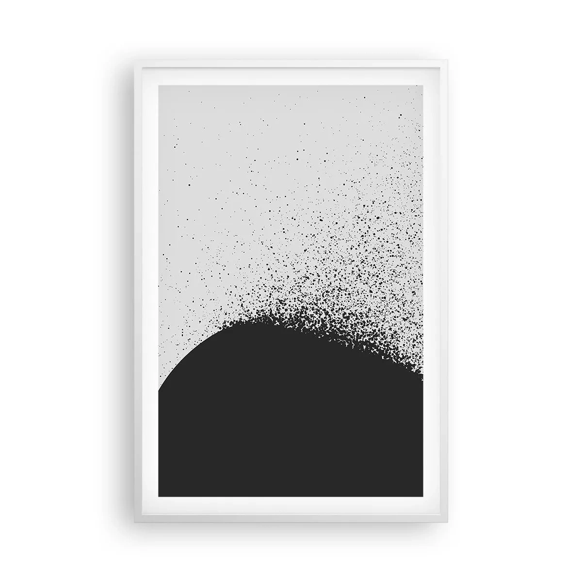 Affisch i vit ram - Partiklarnas rörelse - 61x91 cm