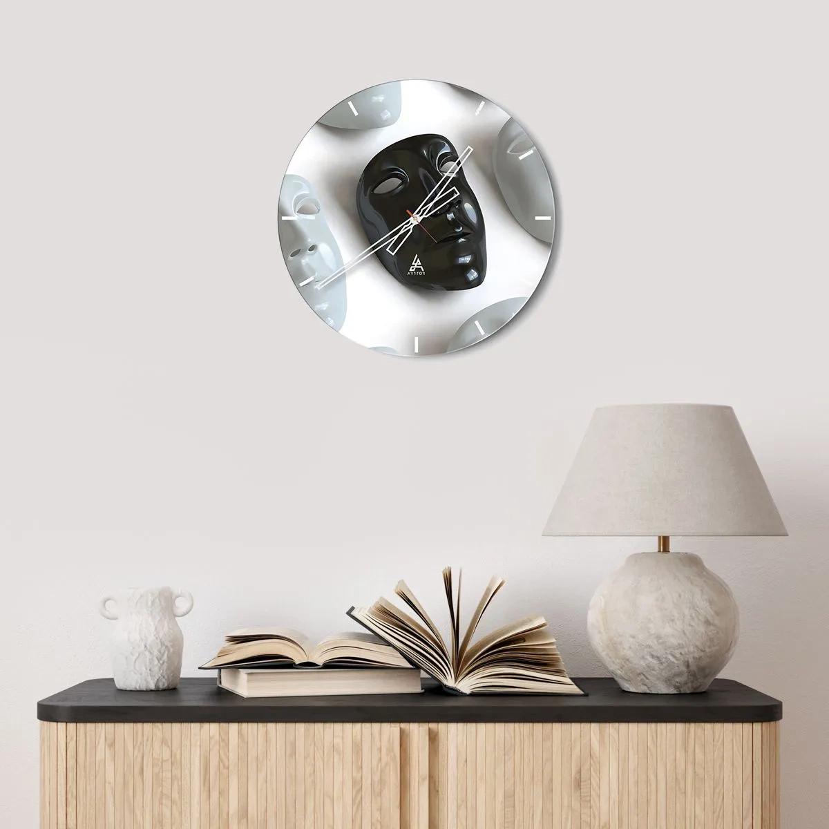 Väggklocka - Klocka på glas - Hur kan man urskilja sig? - 40x40 cm