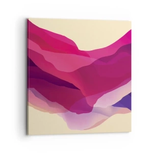 Canvastavla - Bild på duk - Purpurfärgade vågor - 70x70 cm
