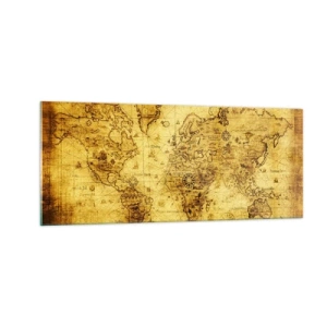 Glastavla - Bild på glas - Världen är konstig - 100x40 cm