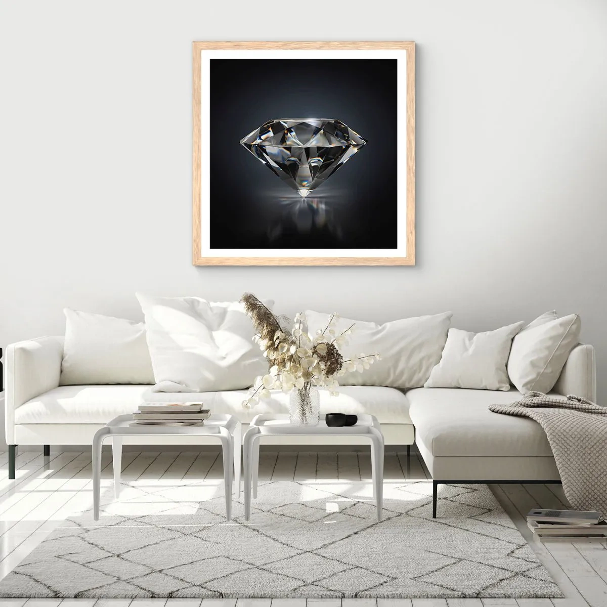 Affisch i ram av ljusek - Bästa flickvännen - 50x50 cm