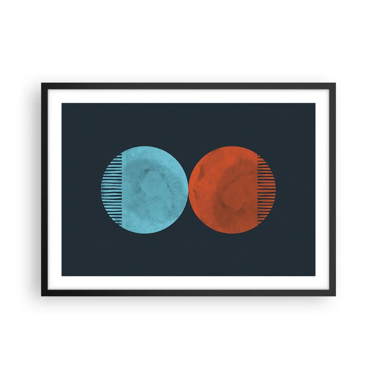 Affisch i svart ram - Endast geometri? - 70x50 cm