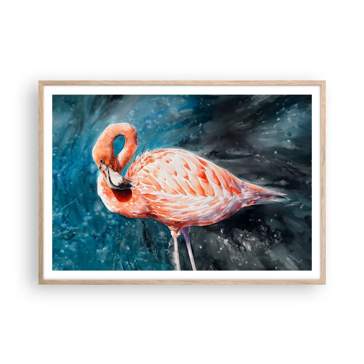 Affisch i ram av ljusek - Dekorativt till sin natur - 100x70 cm