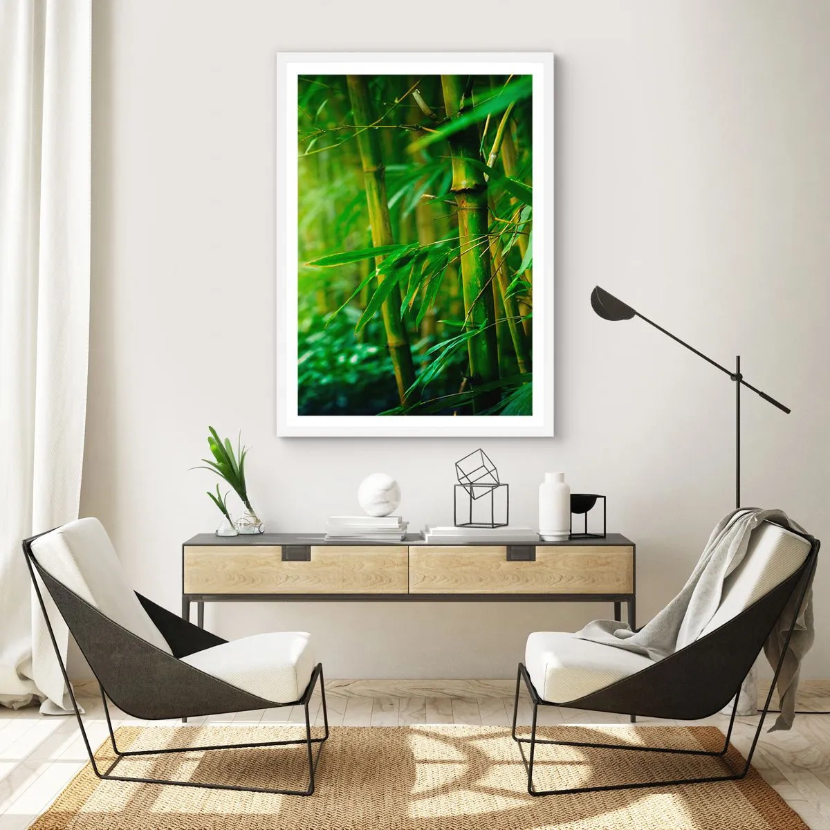 Affisch i vit ram - Lär känna grönskan i sig - 40x50 cm