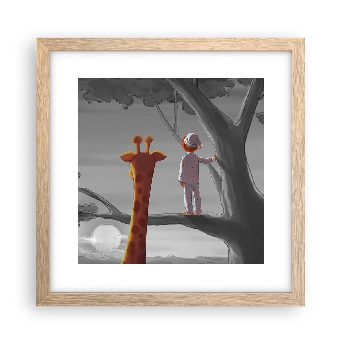 Affisch i ram av ljusek - Det händer på riktigt - 30x30 cm